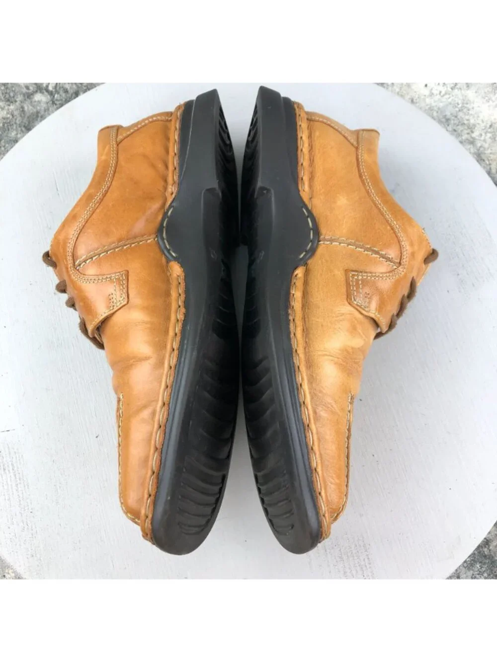 Josef Seibel Men's EU 42 (9) Brown Leather Closed Toe Lace-Up Casual Dress Shoes